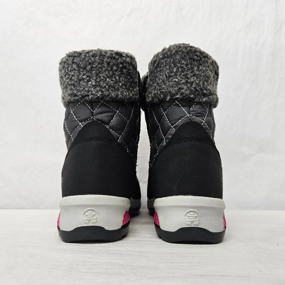 Kamik Libra Winter Boots Waterproof NF8380‎ Gray Black Pink Youth Girl's Size 13